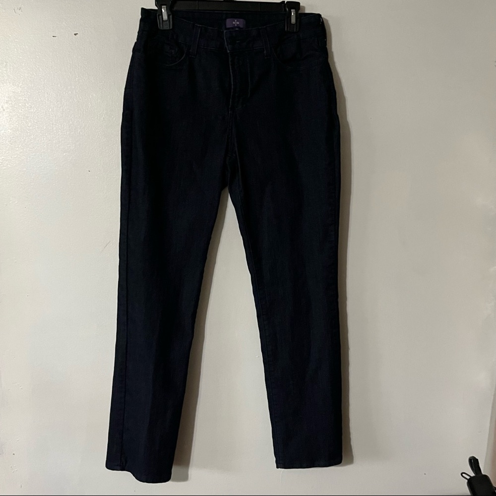 NYDJ Lift Tuck Technology Women Skinny Jeans Blue Denim Dark Wash Size 10